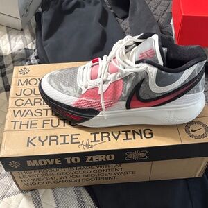 Nike Kyrie 8 White University Red size 10.5 men’s. Brand new with box.